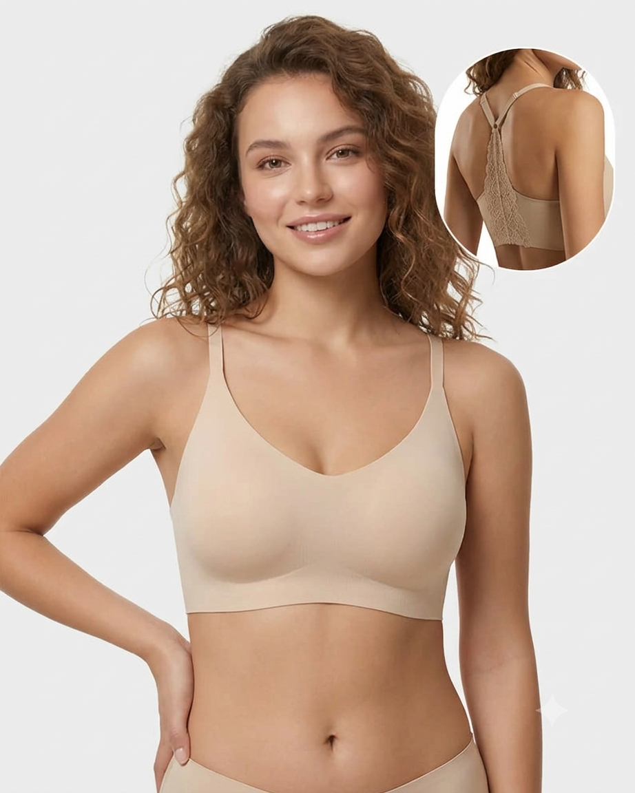 Seamless Backless Lace Bralette