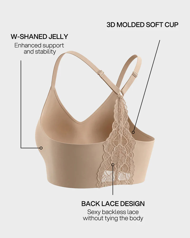 Seamless Backless Lace Bralette