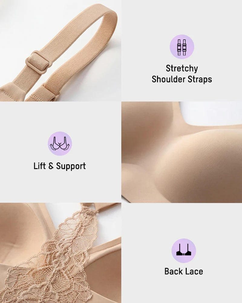 Seamless Backless Lace Bralette