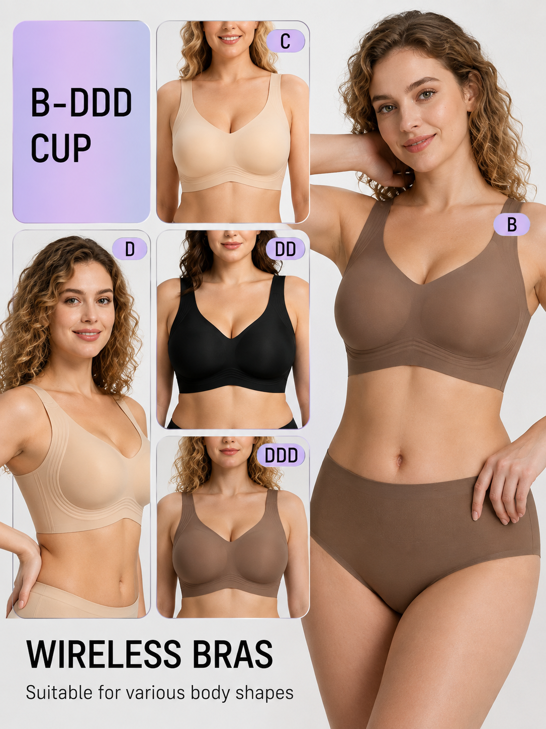 Comfortable Wireless Full Coverage Jelly Smoothing Bra